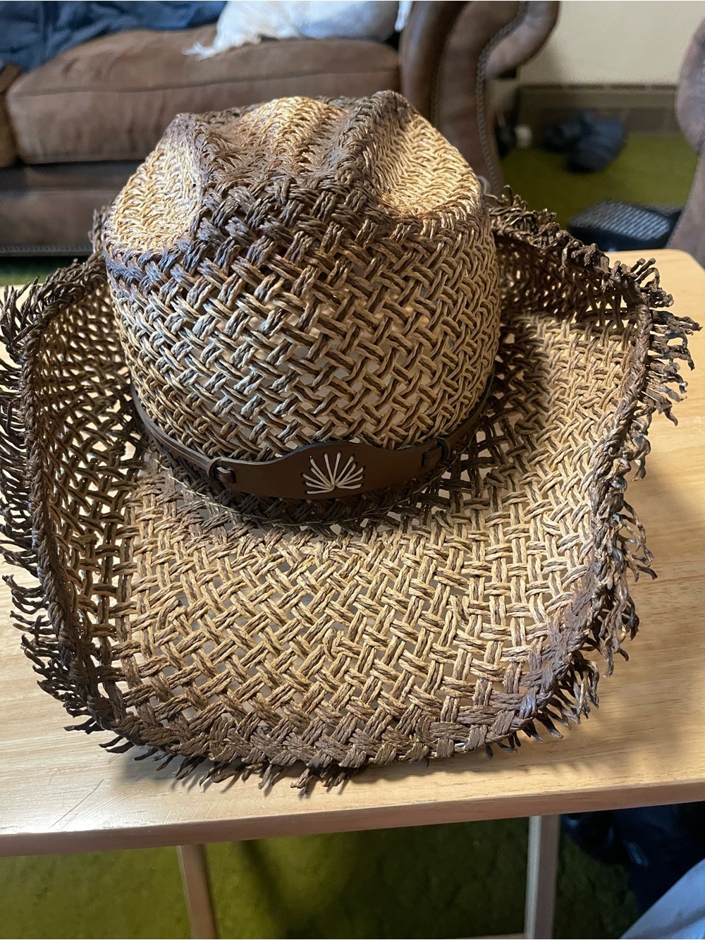 Tombstone Cowboy Straw Distressed Hat. One Size.  Rodeo Western Cowgirl